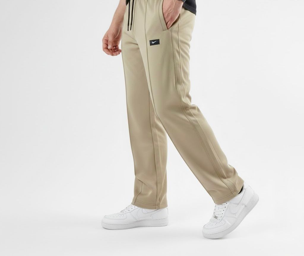 Men’s Beige Baggy Fit Casual Trouser