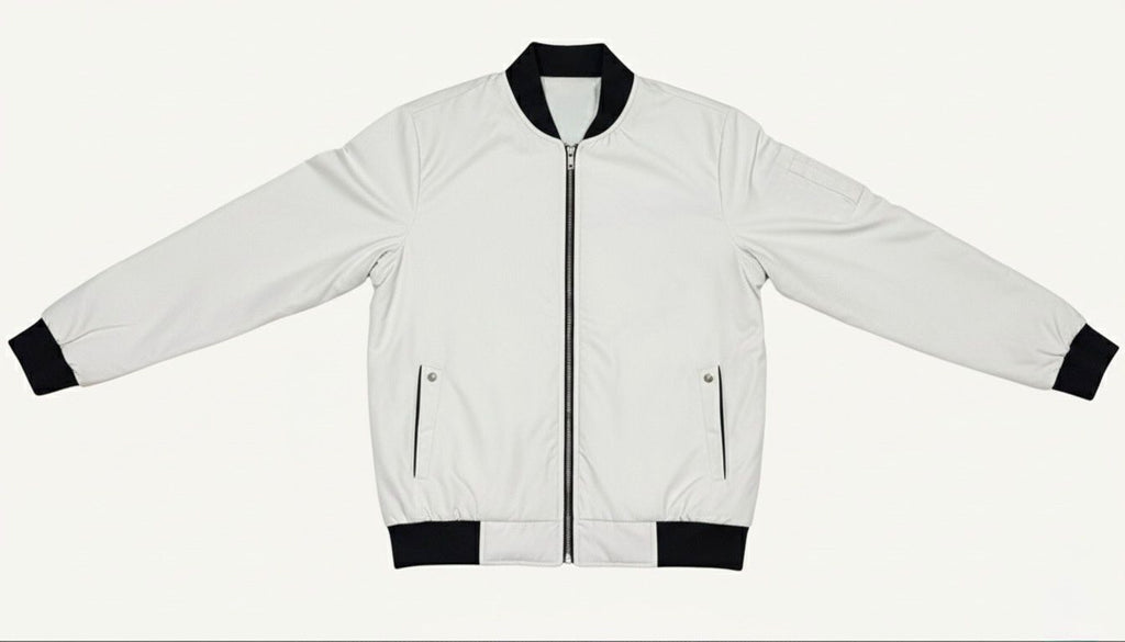 Men’s Classic White Bomber Jacket