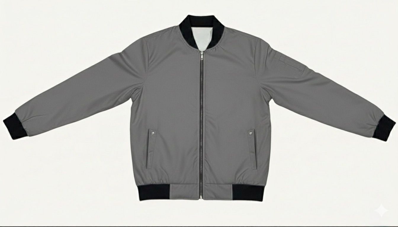 Men’s Brown Bomber Zipper Jacket