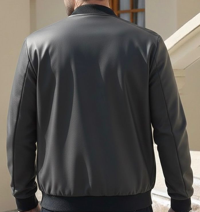 Men’s Brown Bomber Zipper Jacket