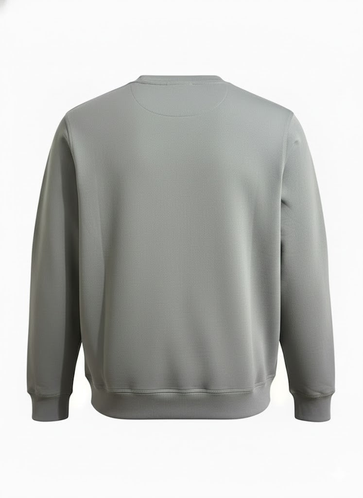 Men's Smooth Grey Crewneck Sweatshirt